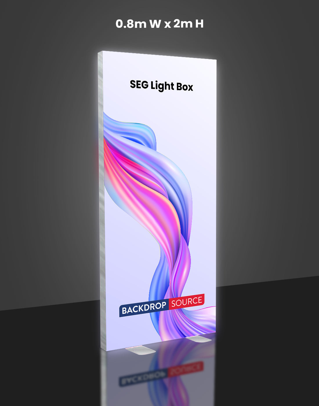 SEG Frameless Fabric LED Light Box Display - 0.8m W x 2m H