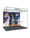 Schaalschema Tentoonstellingsgrafiek voor een stand van 3 m breed en 2 m diep