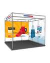 Schaalschema Tentoonstellingsgrafiek voor een stand van 3 m breed en 2 m diep