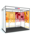 Schaalschema Tentoonstellingsgrafiek voor een stand van 4 m breed en 3 m diep