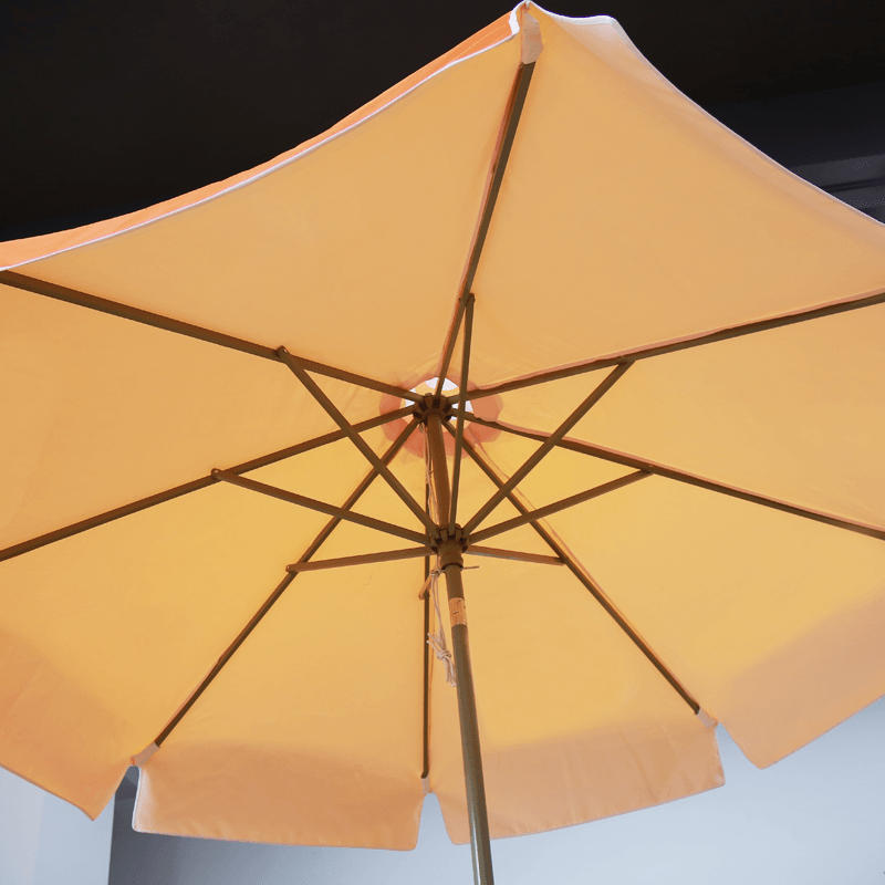 Kantelbare terrasparasols met volants – 2,7m x 2,7m