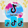 Tik Tok Event Party Ronde Achtergrondset
