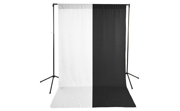 Premium witte en zwarte achtergrond met standaard (2 achtergrondsets)