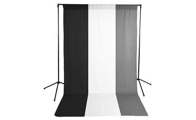 Premium zwart-wit-grijze achtergrond met standaard (set van 3 achtergronden)