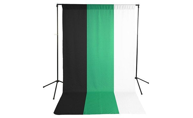 Premium zwart-wit-groene achtergrond met standaard (set van 3 achtergronden)