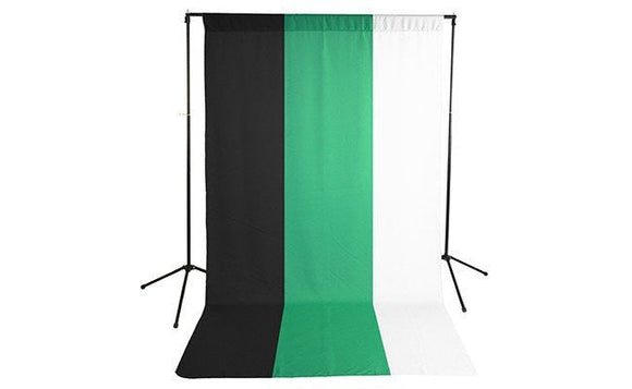 Premium zwart-wit-groene achtergrond met standaard (set van 3 achtergronden)