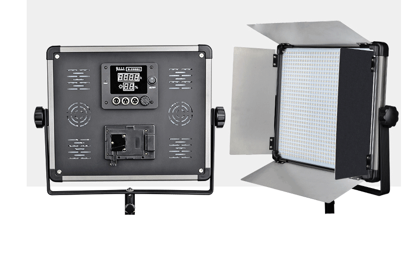 2 x 1000W heldere tweekleurige LED-videopaneelverlichtingsset met DMX-uitgang
