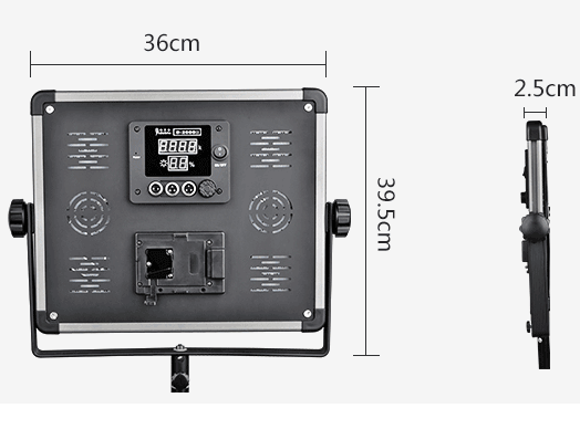 2 x 1000W heldere tweekleurige LED-videopaneelverlichtingsset met DMX-uitgang