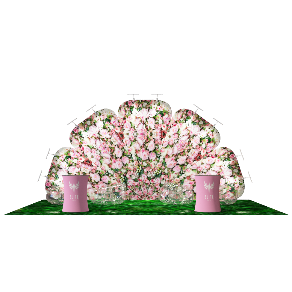 Draagbare tentoonstellingsdisplay 3m x 6m - Model 2