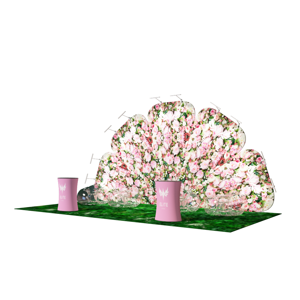 Draagbare tentoonstellingsdisplay 3m x 6m - Model 2
