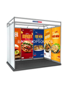 Schaalschema Tentoonstellingsgrafiek voor een stand van 3 m breed x 3 m diep