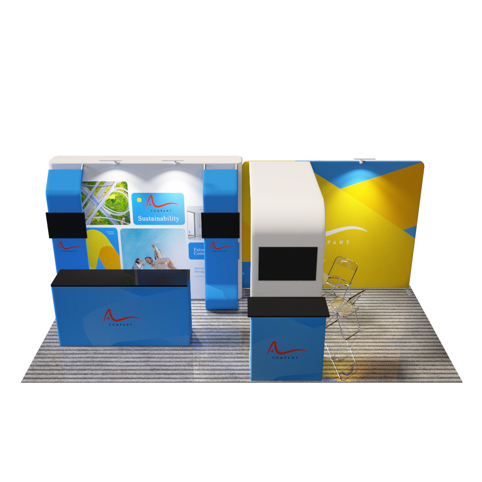Draagbare tentoonstellingsdisplay 3m x 6m - Model 5