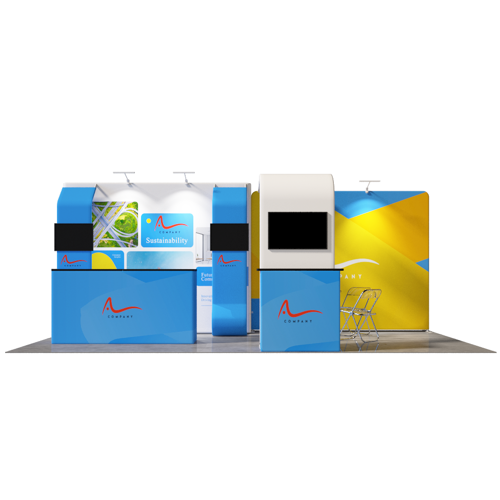Draagbare tentoonstellingsdisplay 3m x 6m - Model 5