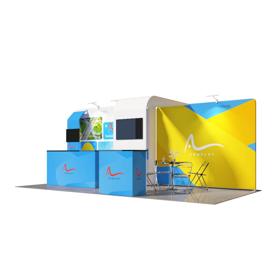 Draagbare tentoonstellingsdisplay 3m x 6m - Model 5