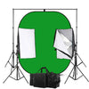Omkeerbare fotografieachtergronden met blauw en groen scherm met 50 x 70 economische softbox studioverlichtingsapparatuur