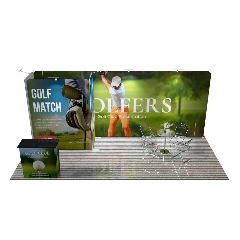 Draagbare tentoonstellingsdisplay 3m x 6m - Model 8
