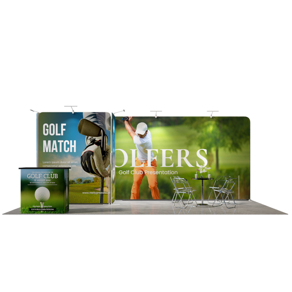 Draagbare tentoonstellingsdisplay 3m x 6m - Model 8