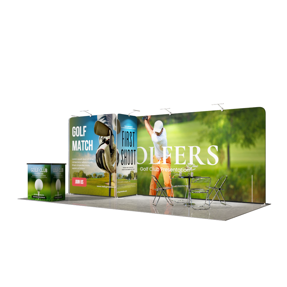 Draagbare tentoonstellingsdisplay 3m x 6m - Model 8