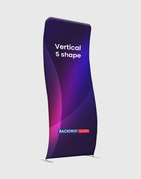 Verticale S-vormige spanstof displaystandaards