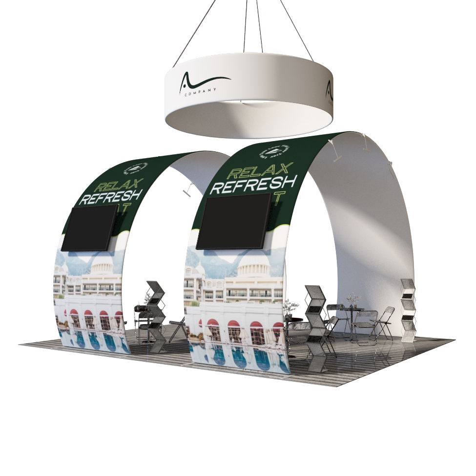 Draagbare tentoonstellingsdisplay 3m x 6m - Model 9
