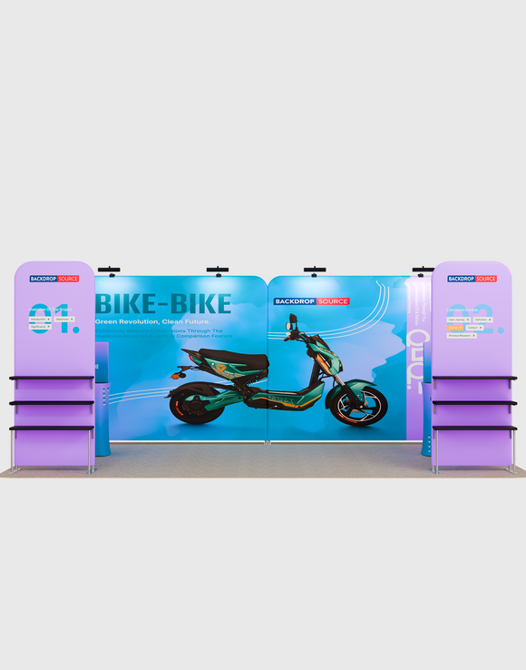 Draagbare tentoonstellingsdisplay 3m x 6m - Model 14