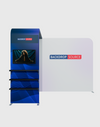 L-vormig display met plank en tv-rek