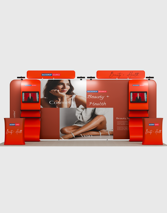 Draagbare tentoonstellingsdisplay 3m x 6m - Model 12