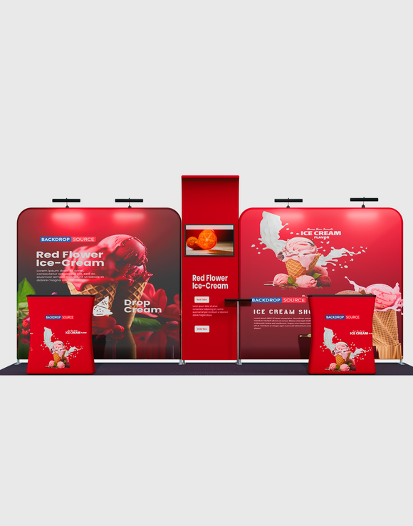 Draagbare tentoonstellingsdisplay 3m x 6m - Model 16