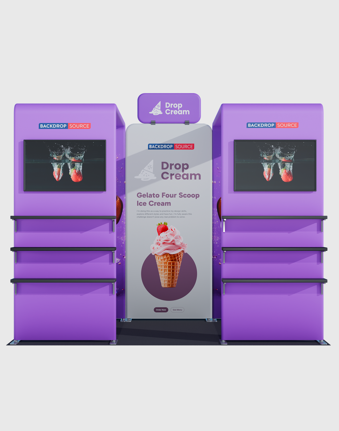 Draagbare tentoonstellingsdisplay 3m x 3m - Model 35