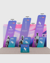 Draagbare tentoonstellingsdisplay 3m x 6m - Model 1