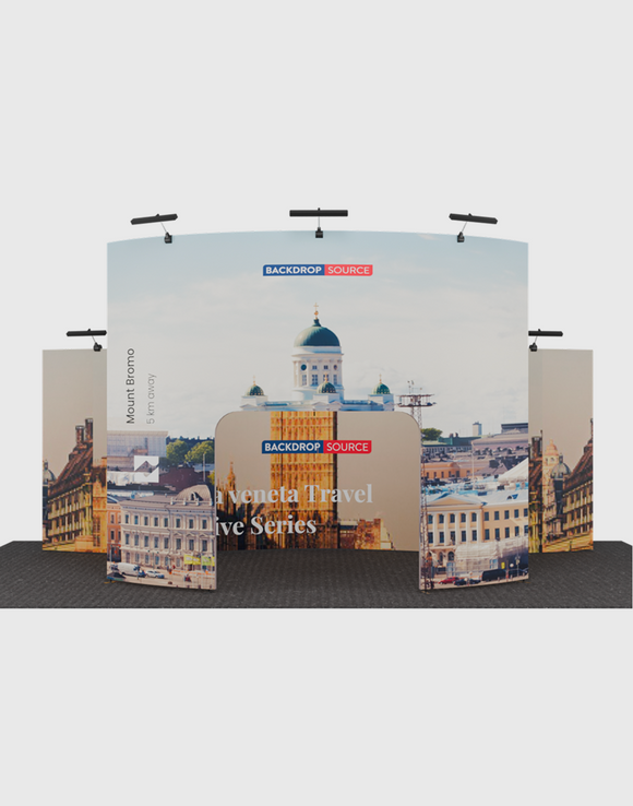 Draagbare tentoonstellingsdisplay 3m x 6m - Model 6