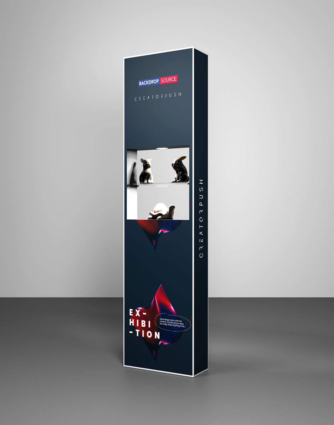SEG Popup - Interne vitrine met verzonken LED-ring