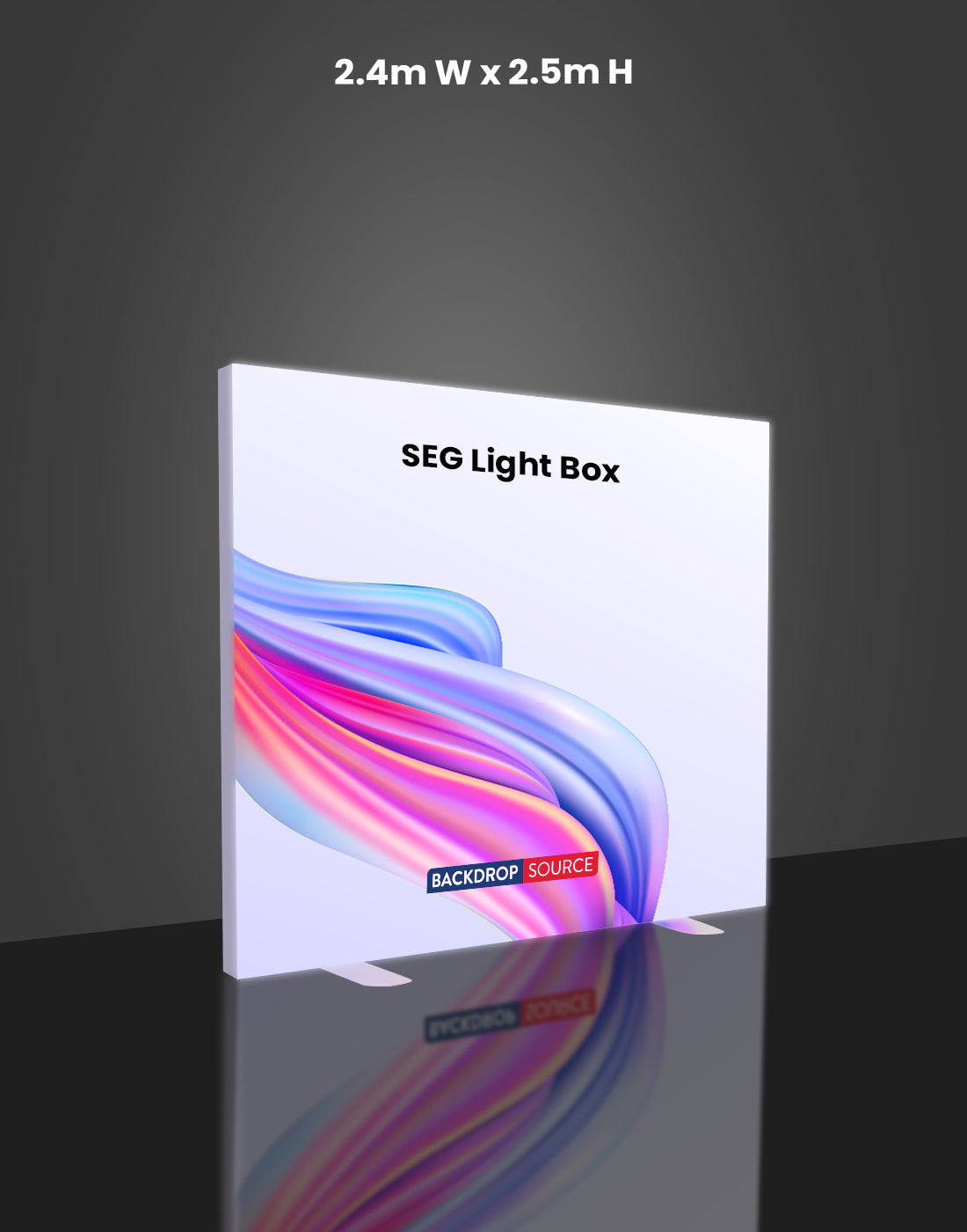 SEG Frameloze stoffen LED-lichtbakdisplay - 2,4 m B x 2,5 m H