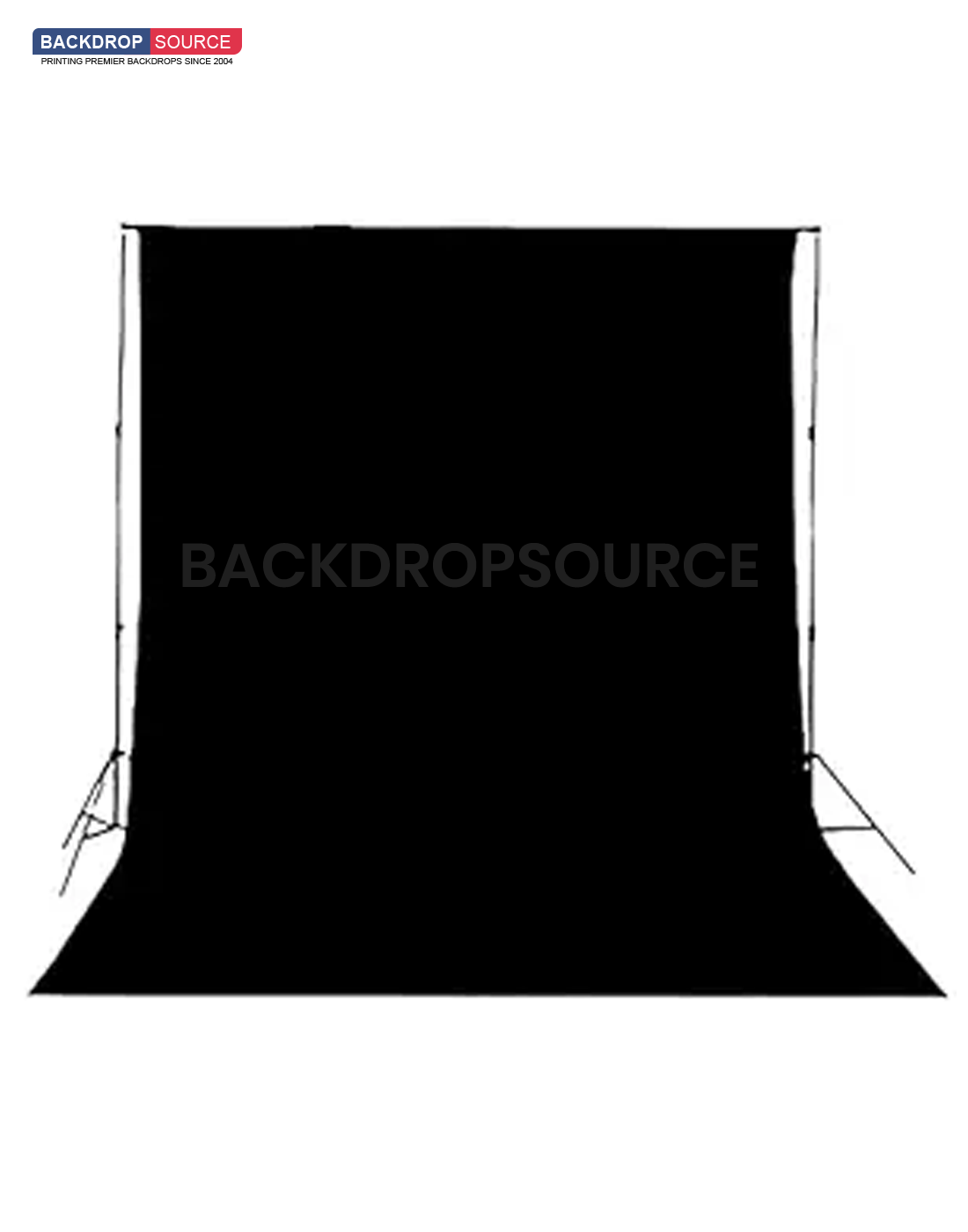 6 m B x 6 m H Wit/zwarte achtergrond met een achtergrondstandaard