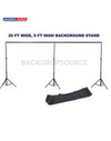 6 m B x 6 m H Wit/zwarte achtergrond met een achtergrondstandaard