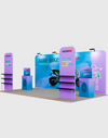 Draagbare tentoonstellingsdisplay 3m x 6m - Model 14