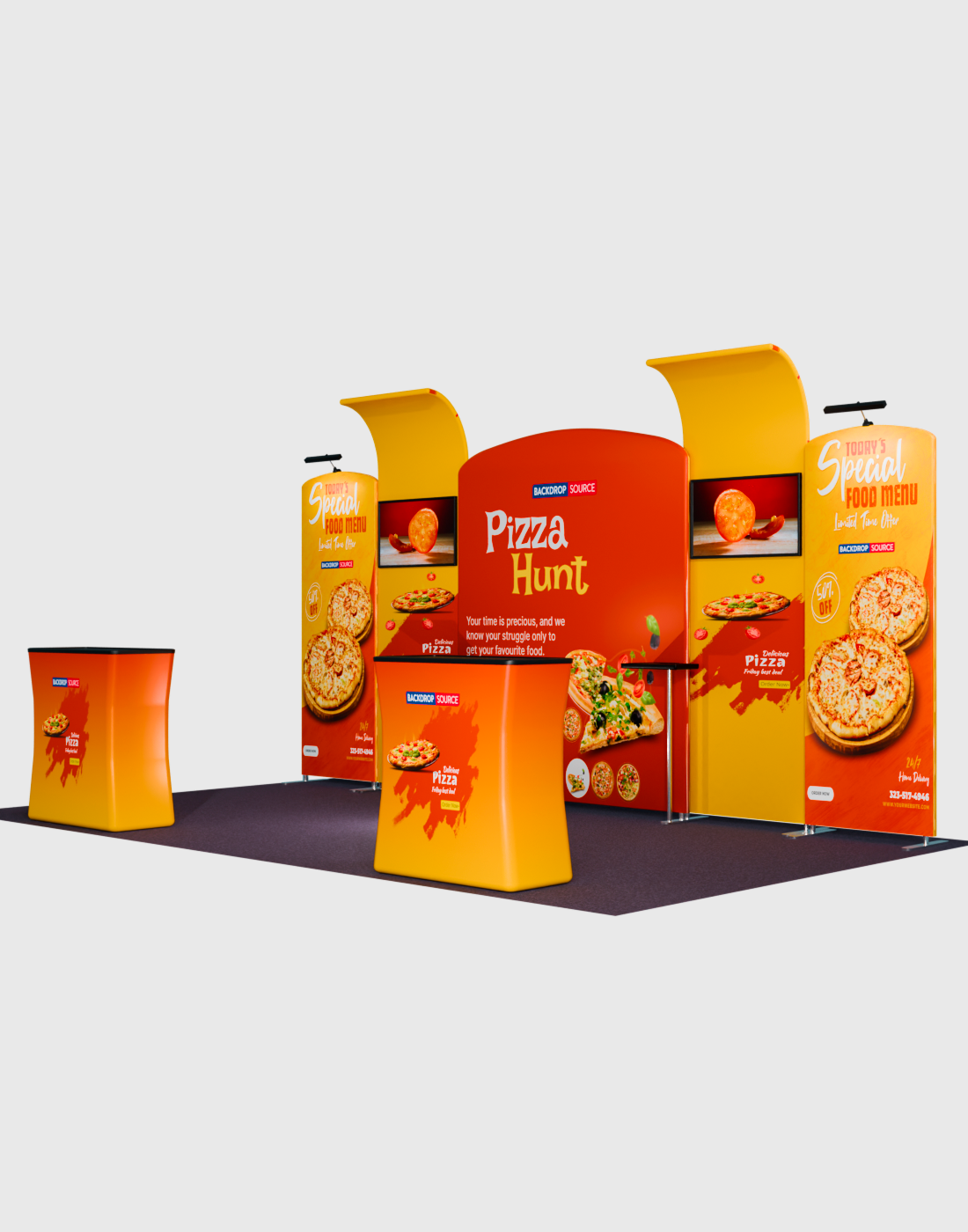 Draagbare tentoonstellingsdisplay 3m x 6m - Model 10