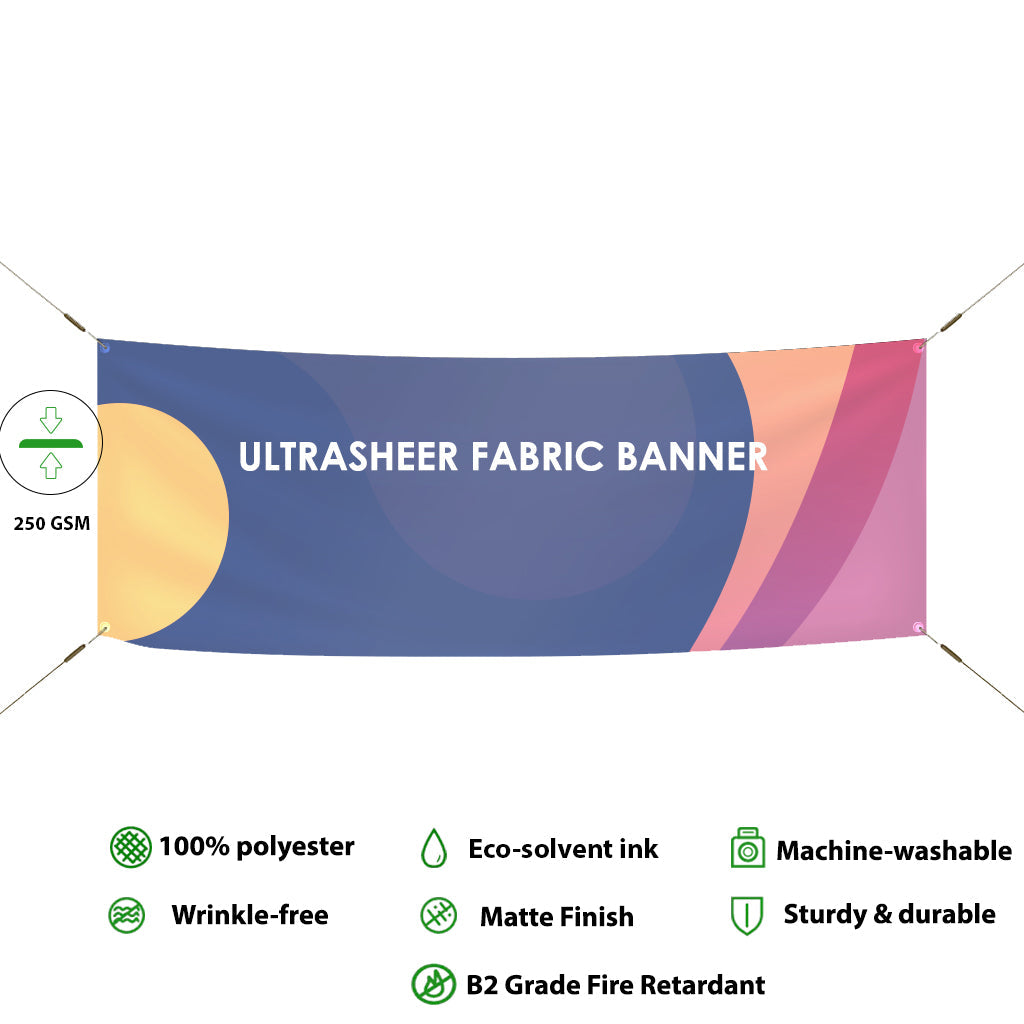 Ultra-transparante stoffen achtergrondprint