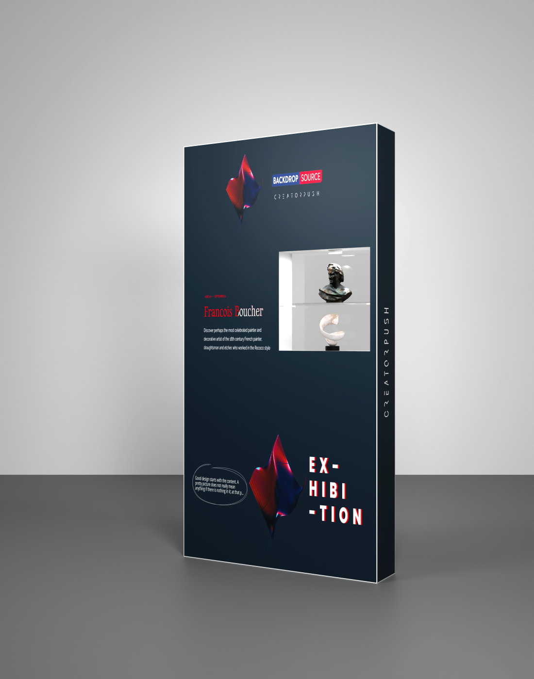 SEG Popup - Interne vitrine met verzonken LED-ring