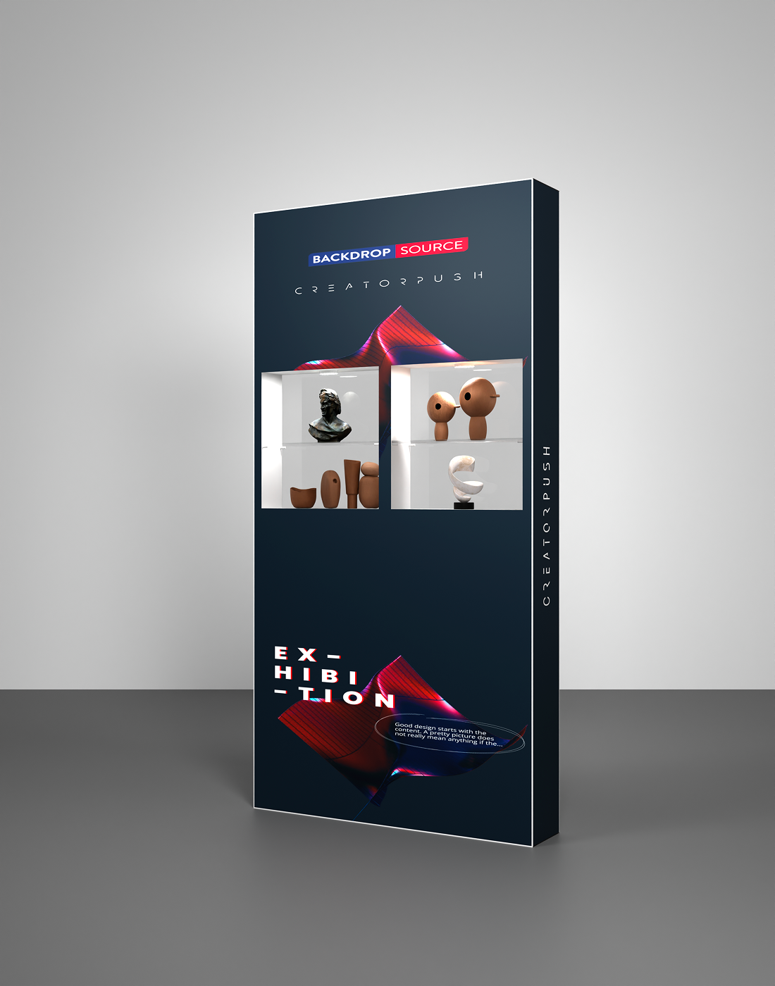 SEG Popup - Interne vitrine met verzonken LED-ring