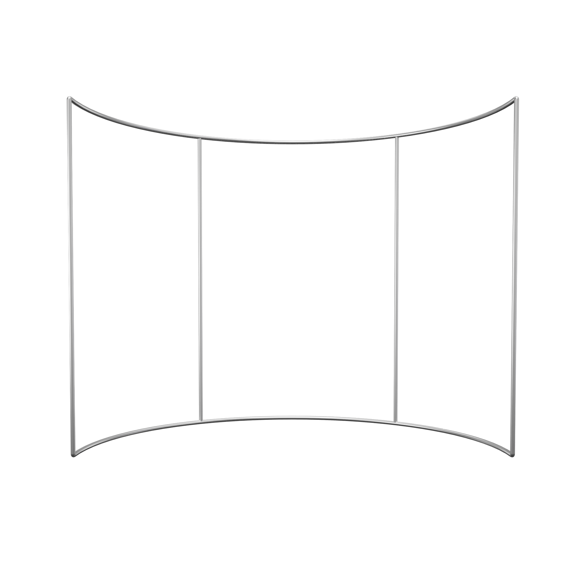 180° gebogen omhullende wand