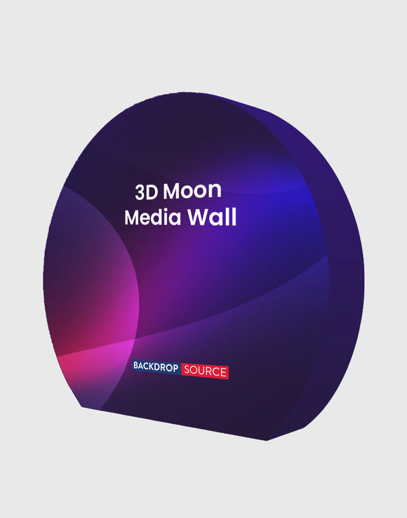 3D MOON Spanningsdoek Mediawand