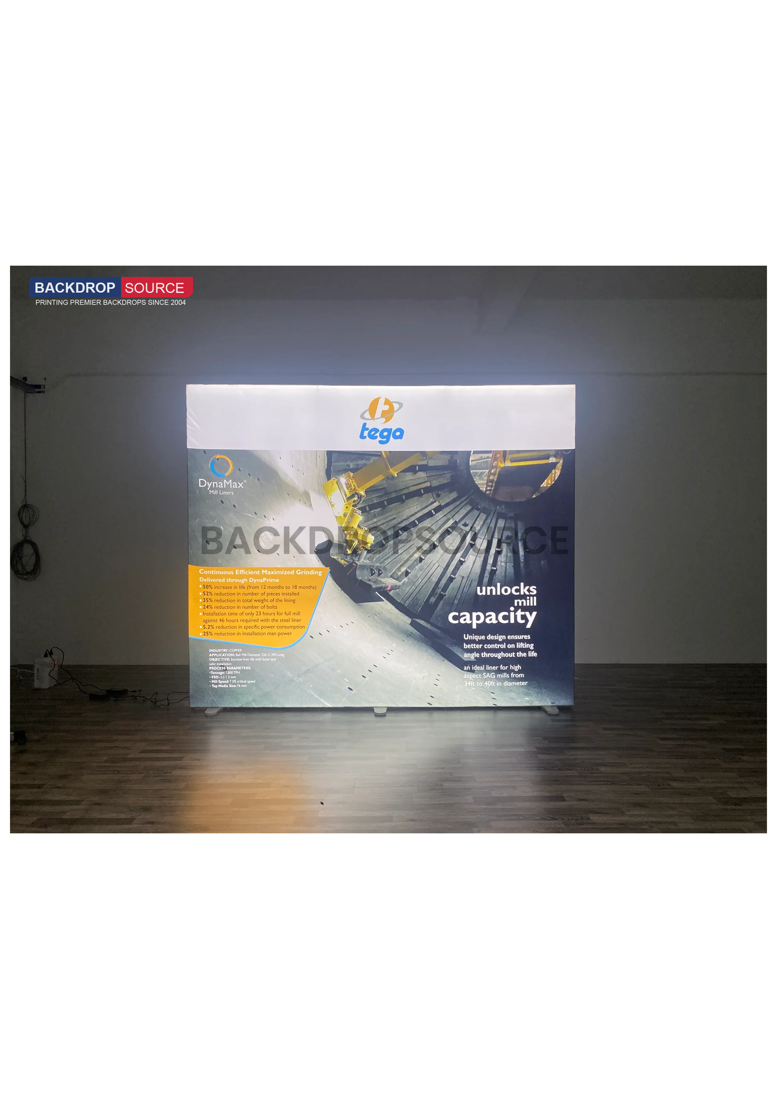 SEG Frameloze stoffen LED-lichtbakdisplay - 1 m B x 2 m H