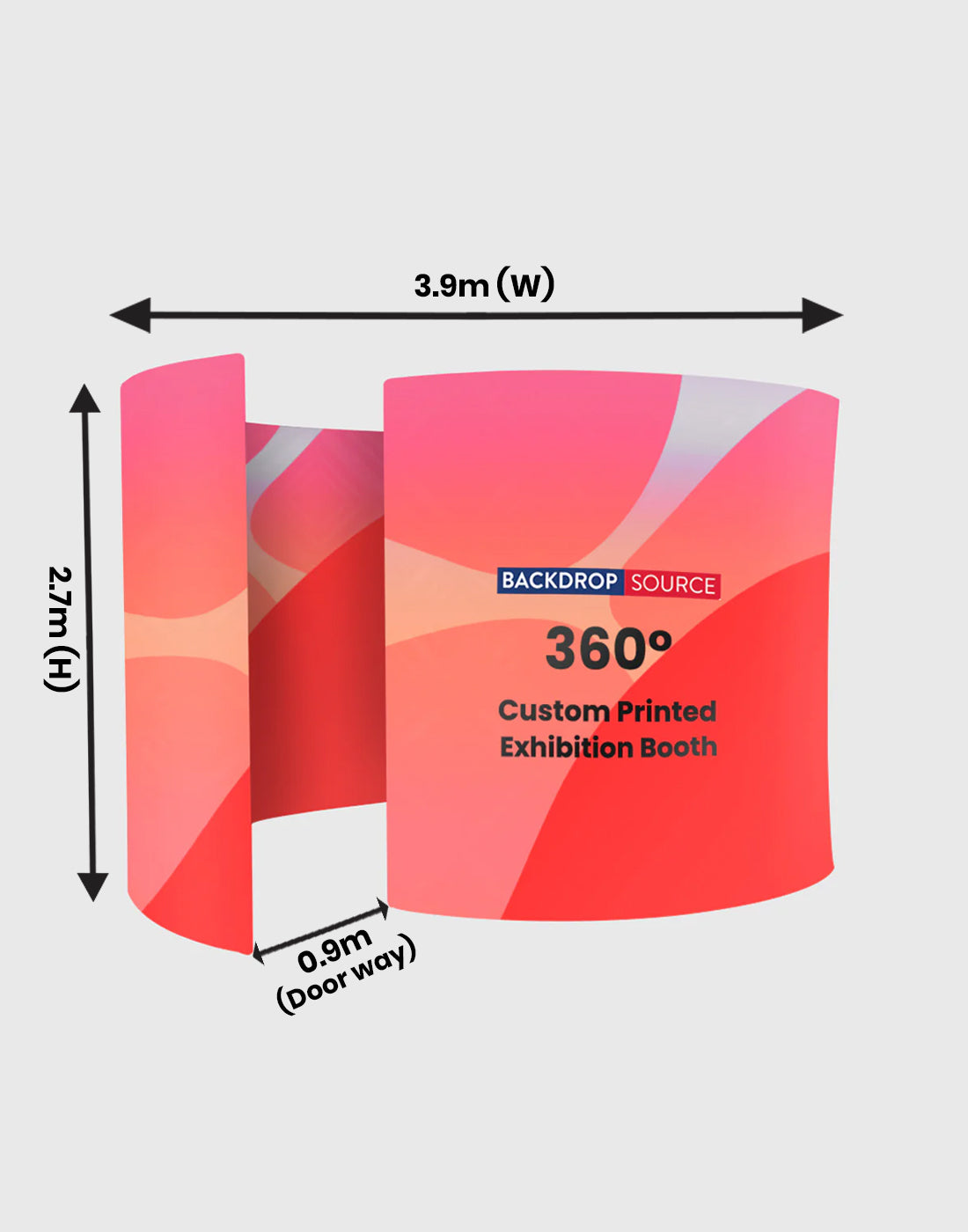 360° op maat gemaakte beursstand