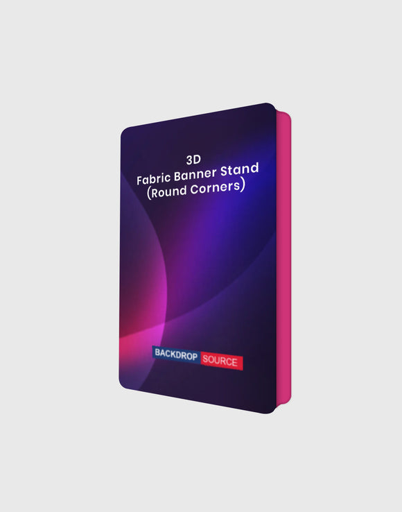 3D afgeronde hoek stoffen display