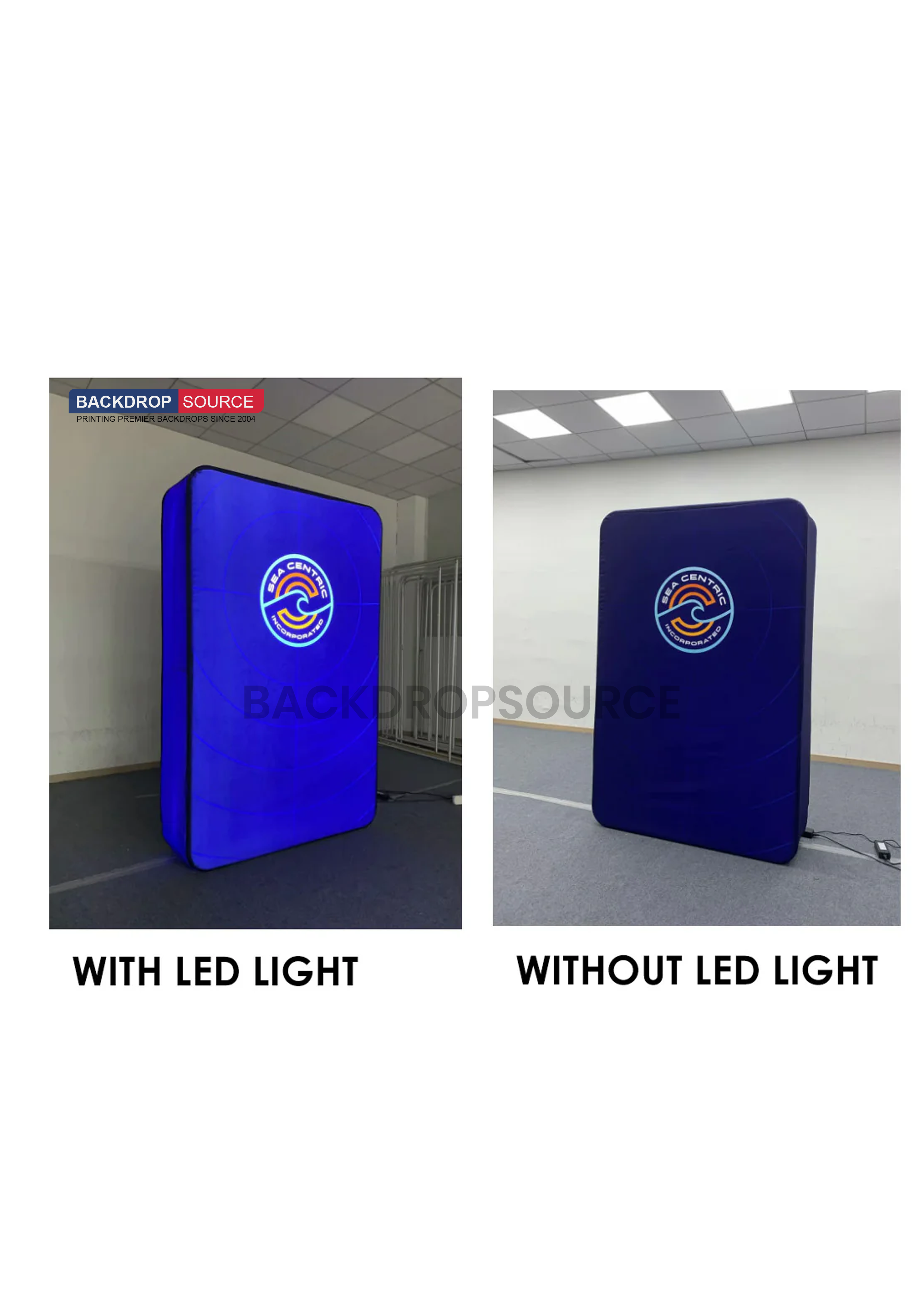3D-stof LED-achtergrondverlichte muur