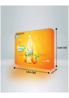 3D-stof LED-achtergrondverlichte muur