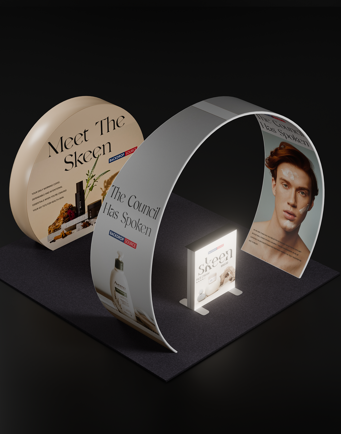 Draagbare tentoonstellingsdisplay 3m x 3m - Model 34
