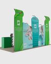 Draagbare tentoonstellingsdisplay 3m x 6m - Model 4