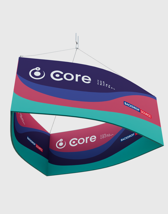 Gebogen driehoekige hangende banner